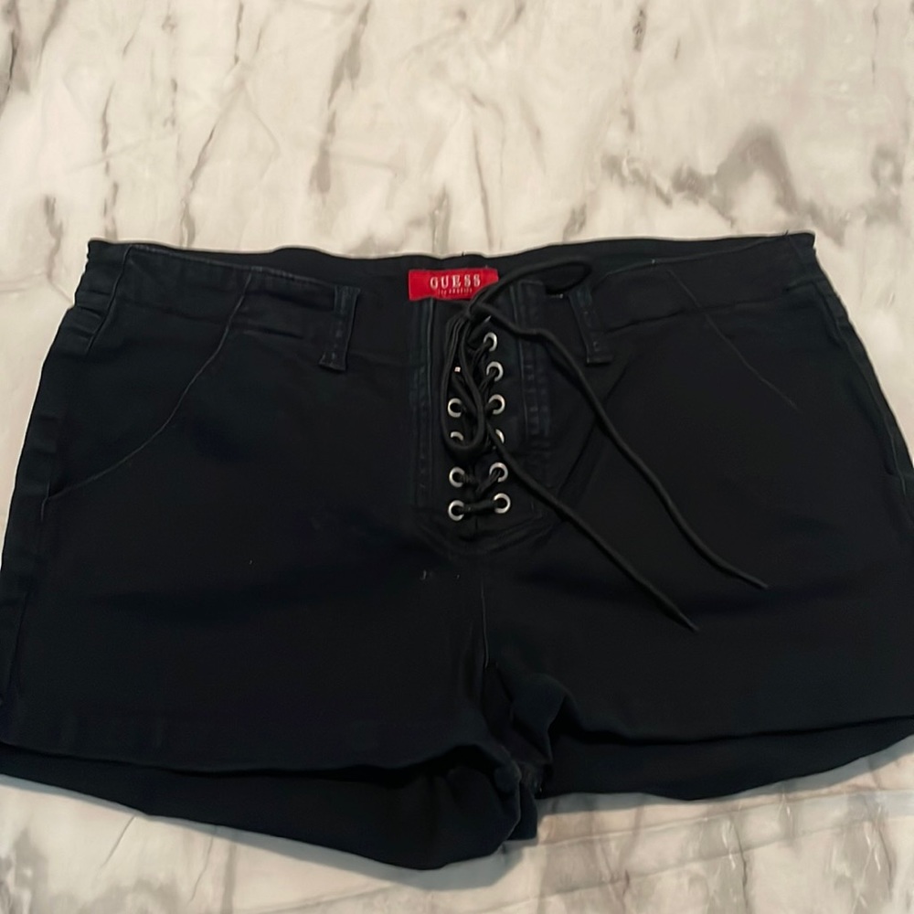 guess tie up shorts sz 32